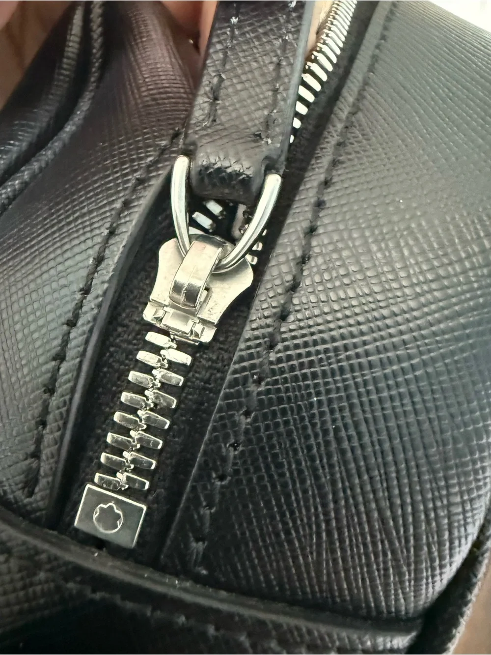 Montblanc Black Leather Briefcase for Men